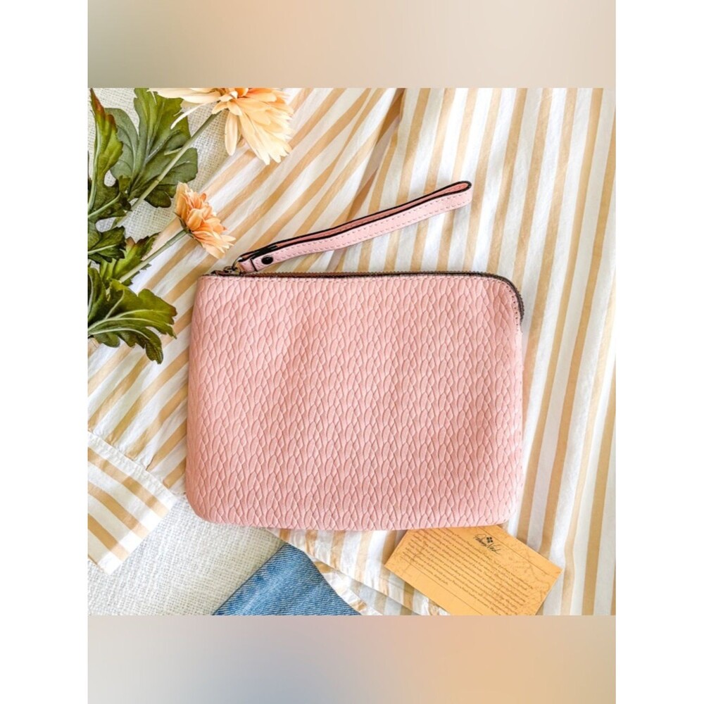 Patricia Nash woven leather wristlet.